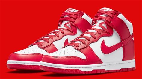 nike air dunks red|red Nike dunk high tops.